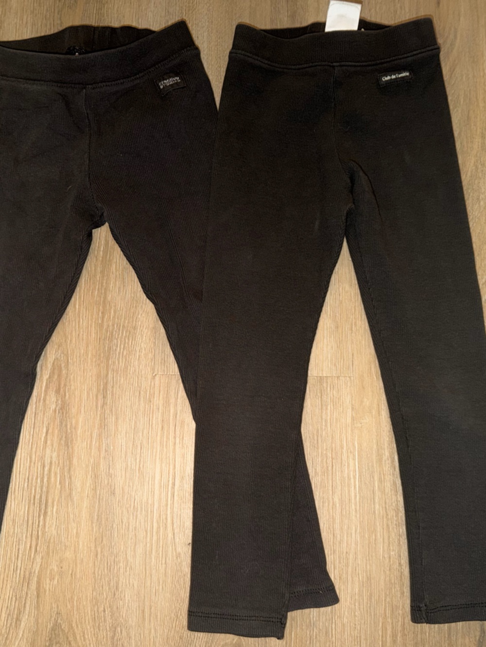 Zara Black Kids Leggings - Solid Stretch Cotton